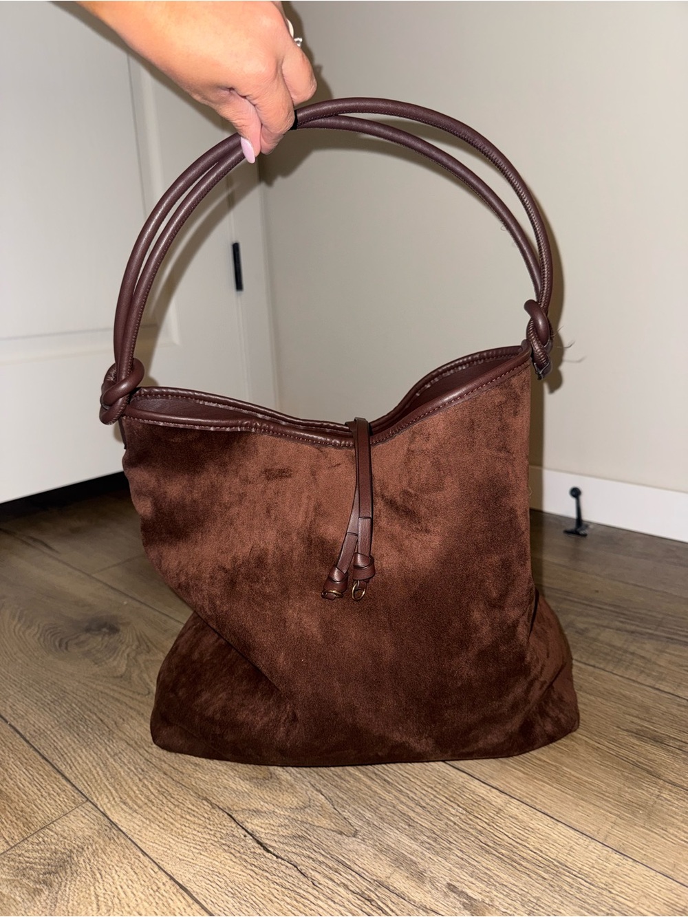Anthropologie Women’s Brown Suede Hobo Bag